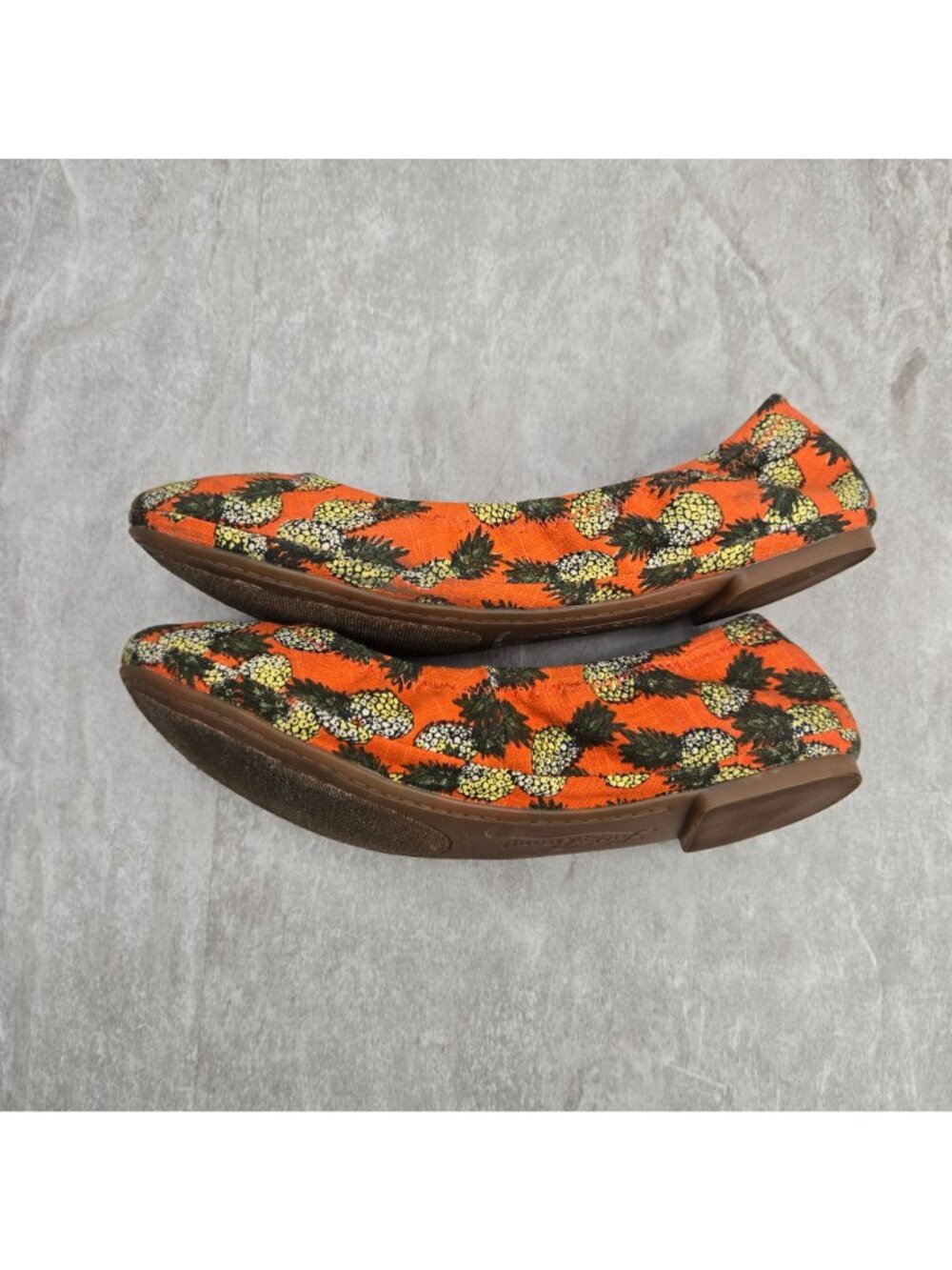 Lucky Brand Ballet Flats Size 7 Pineapple Canvas Print Casual Slip On Shoes - Picture 7 of 11